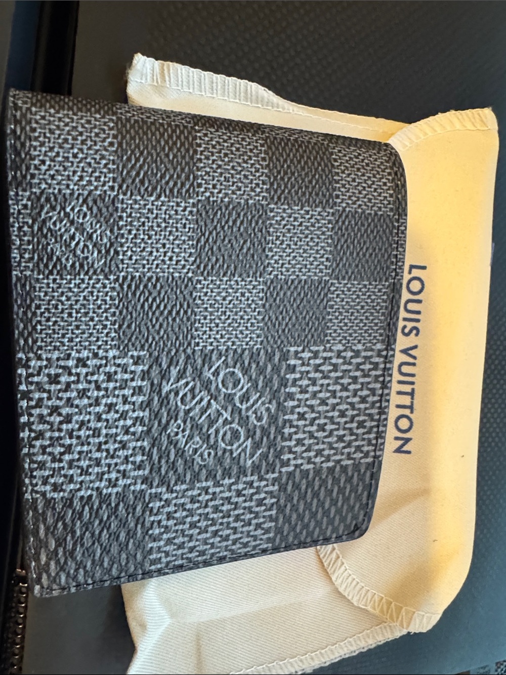 Louis Vuitton Gray and Black Damier Graphite Card Wallet
